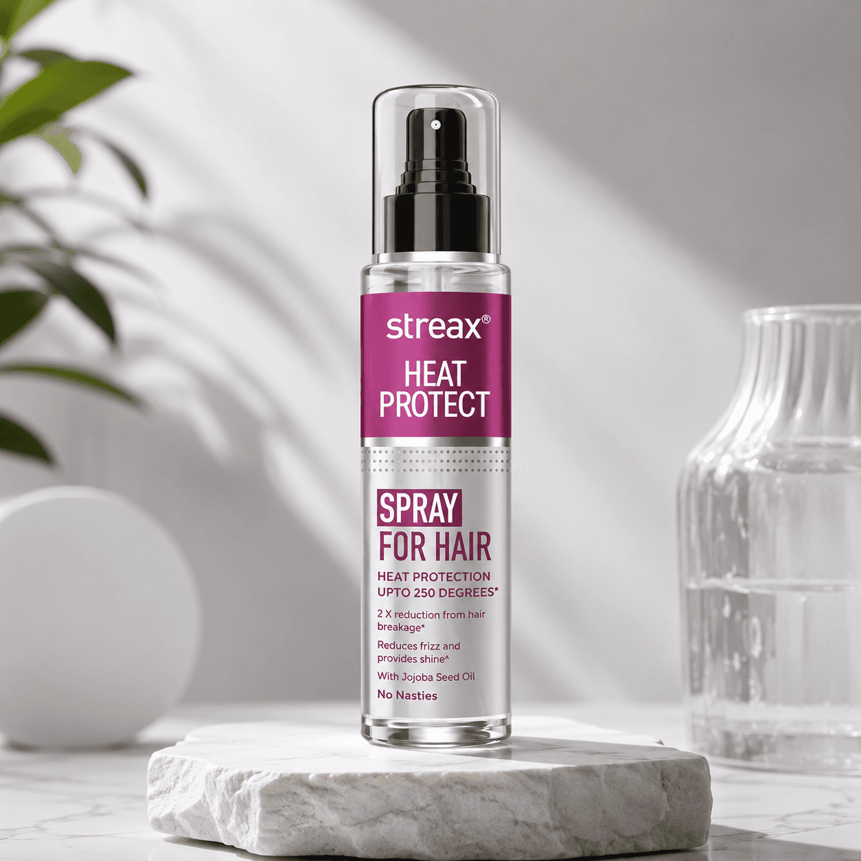 Streax Heat Protection Hair Spray for Frizz Control & Styling Protection