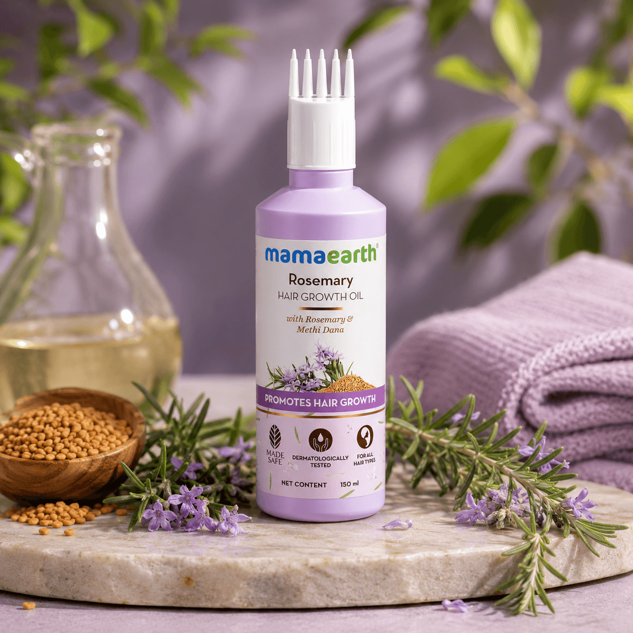 Mamaearth Rosemary Hair Growth Oil with Rosemary & Methi Dana for Stronger Hair, Reduced Hair Fall & Healthy Scalp