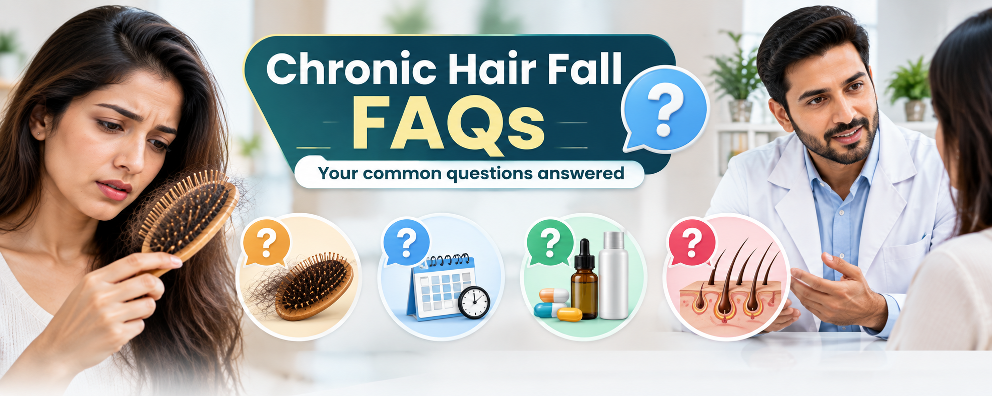 Frequently asked questions about chronic hair fall causes, diagnosis and treatment in India