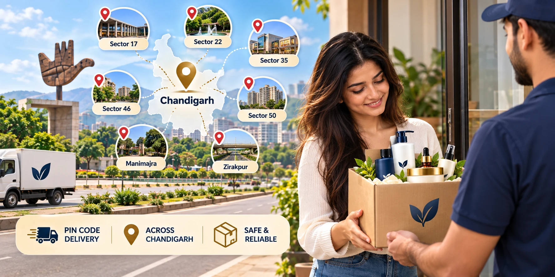 Pin-code delivery visual