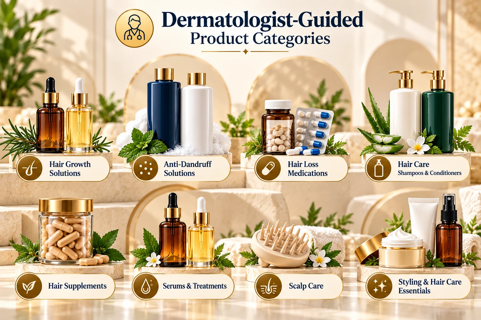 Dermatologist-guided product categories
