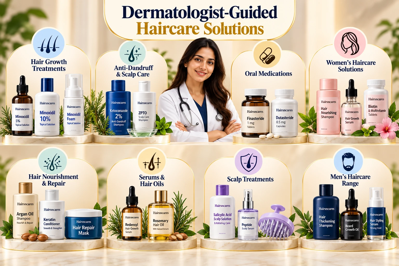 Dermatologist-guided product categories