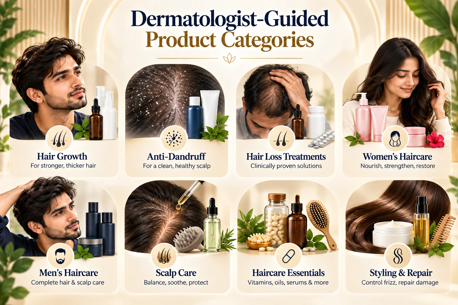 Dermatologist-guided product categories