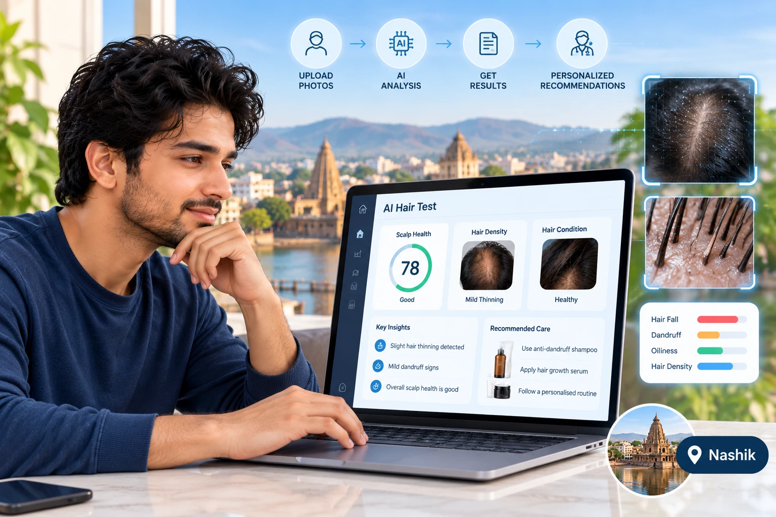 AI Hair Test dashboard preview