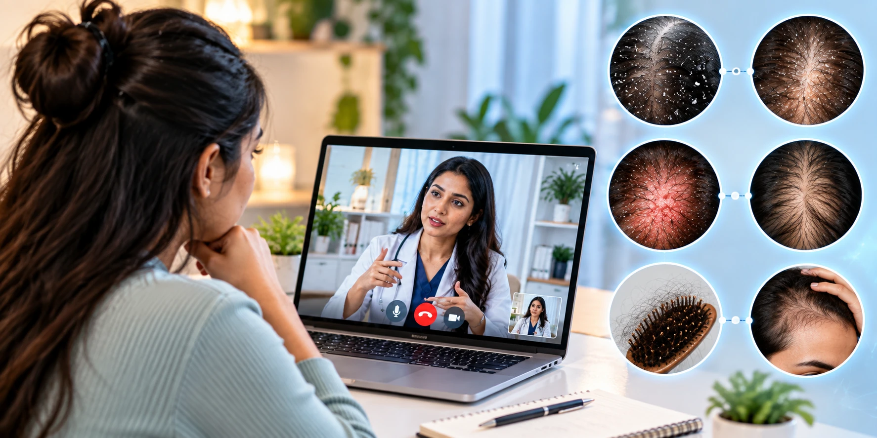 Online dermatologist consultation for Nashik hair loss red-flag symptoms