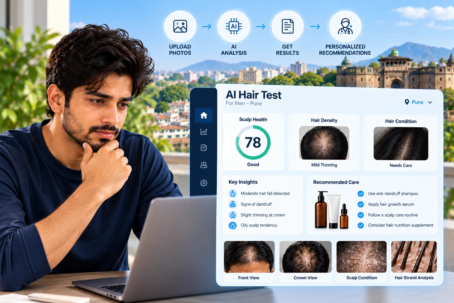 AI Hair Test dashboard preview