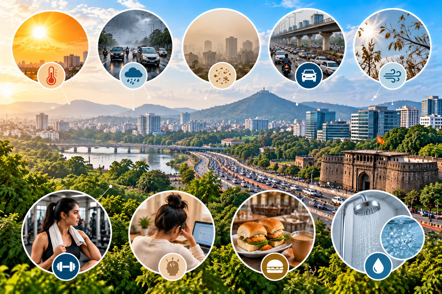 Pune climate, commute and lifestyle factors as scalp and hair triggers