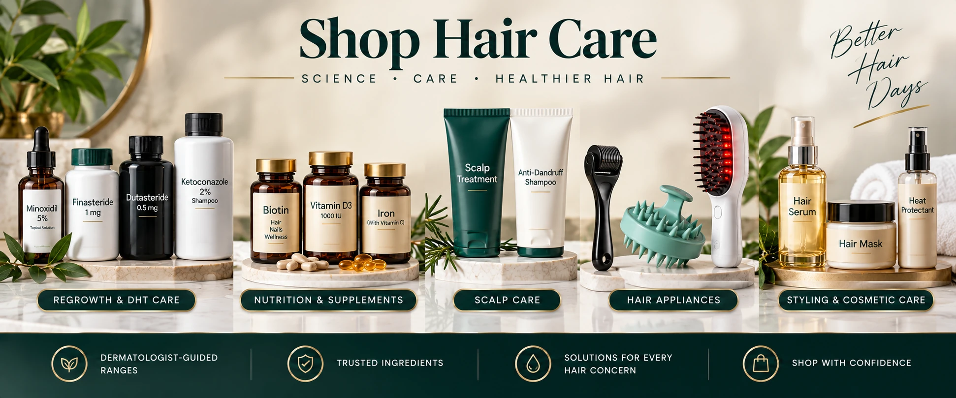 Doctor diagnosis checklist showing sudden or patchy hair loss, scalp inflammation, itching, scaling, sores and persistent shedding requiring dermatologist evaluation.