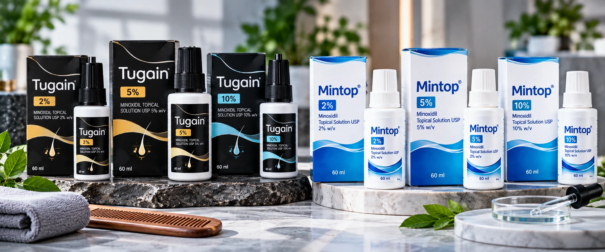 Shop strip — product range flat-lay