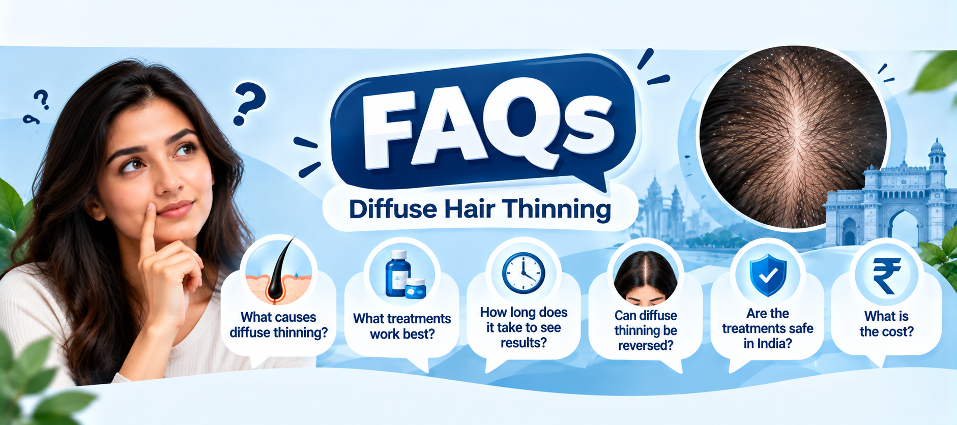 Frequently asked questions about diffuse hair thinning treatment in India