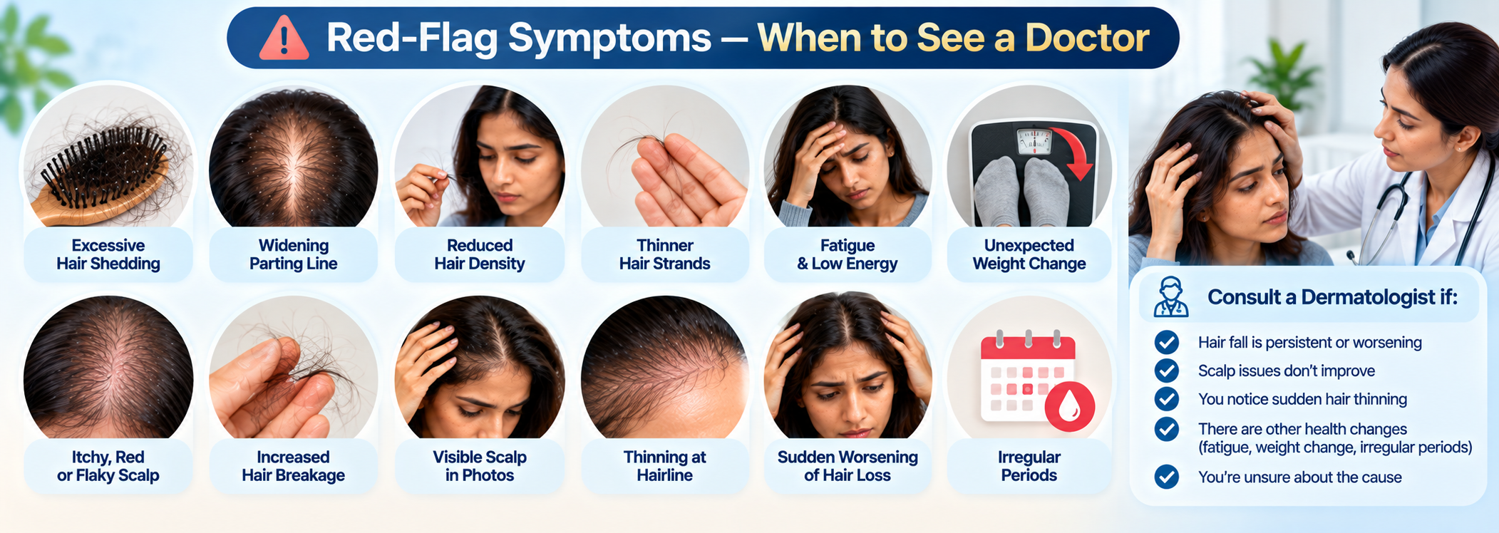 AI Hair Test smartphone preview showing diffuse thinning assessment, scalp analysis, hair density results and personalized haircare recommendations.
