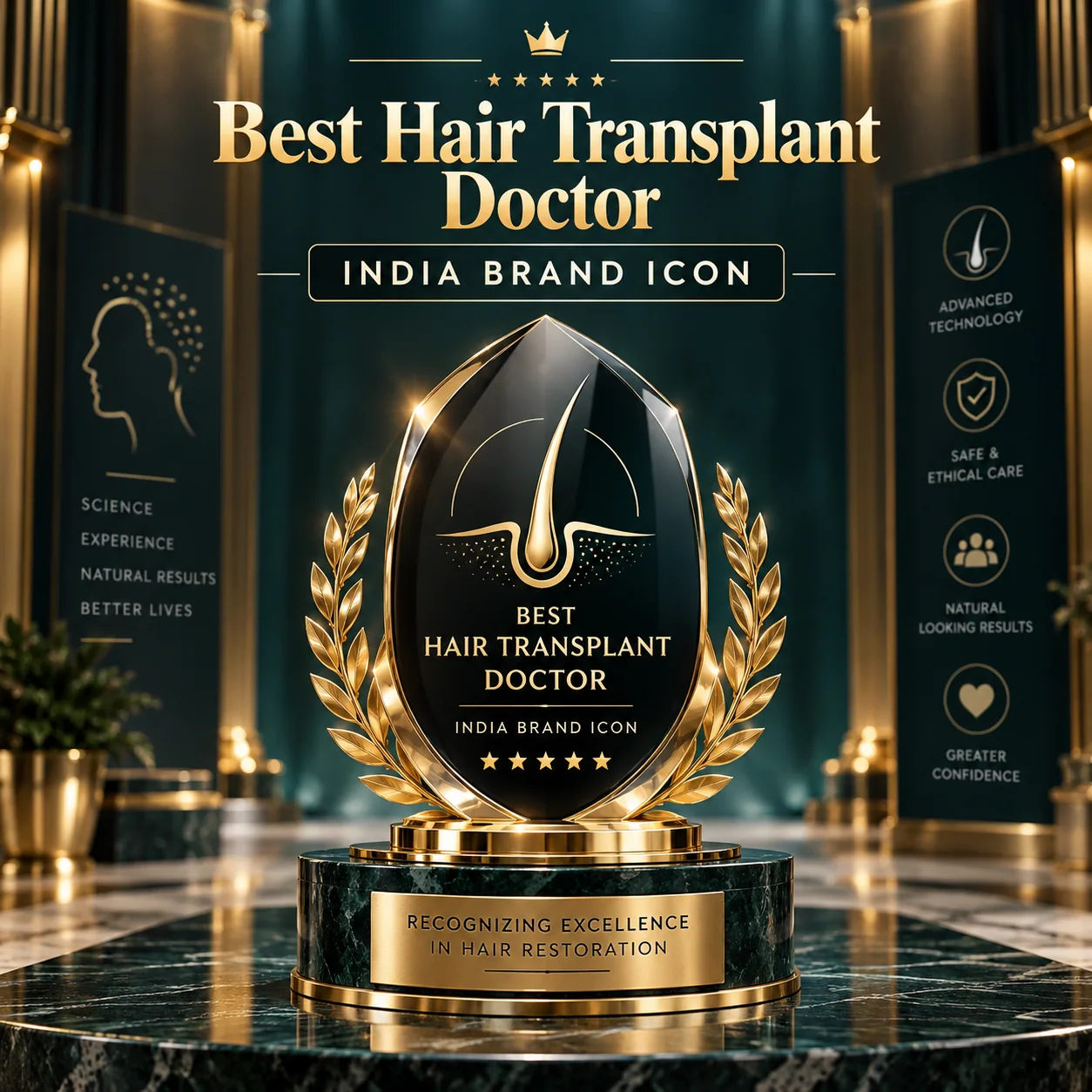 Certificate for Best Hair Transplant Doctor received by Dr. Amit Agarkar in 2024