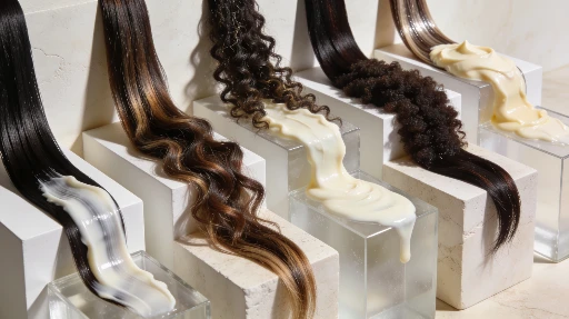 Fine, dry, curly, coarse and colour-treated hair paired with conditioner textures