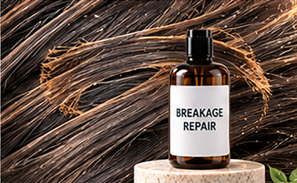 Hair breakage treatment for split ends roughness and damaged hair fibres