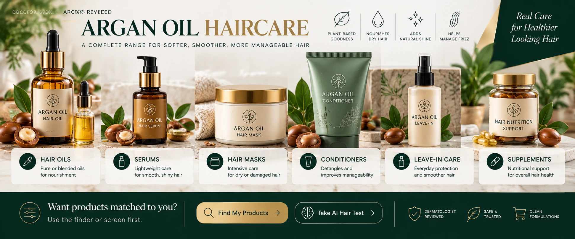 Argan Oil Hair Products — Oils, Serums, Masks & Conditioners Doctor-reviewed product categories related to Argan Oil