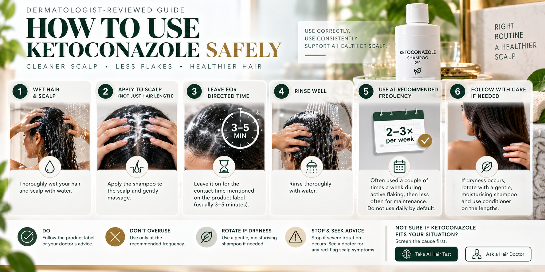 How to Use Ketoconazole Safely — Step-by-Step Scalp Guide How to use Ketoconazole safely, step by step