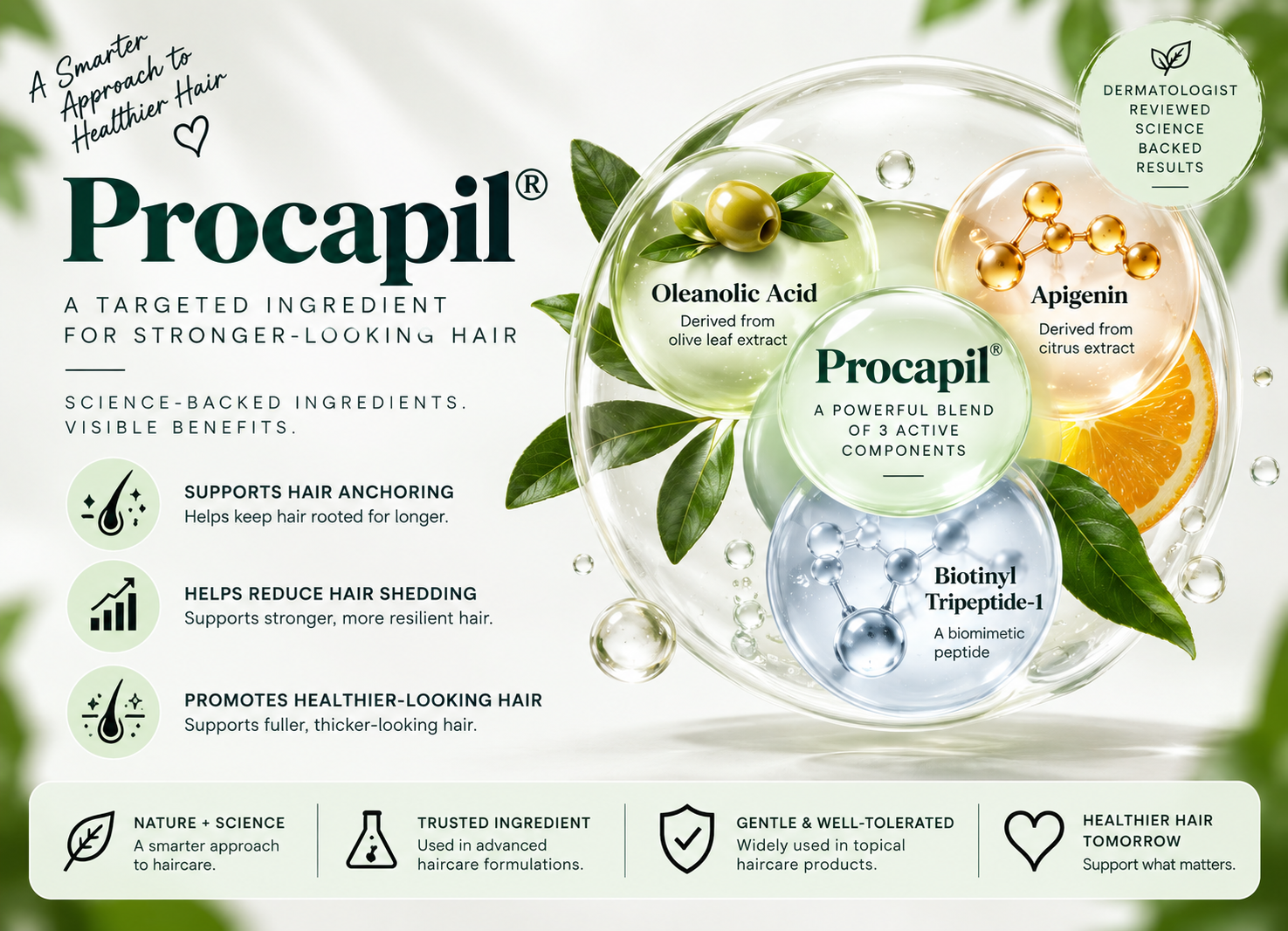 Procapil premium ingredient visual for targeted haircare support.