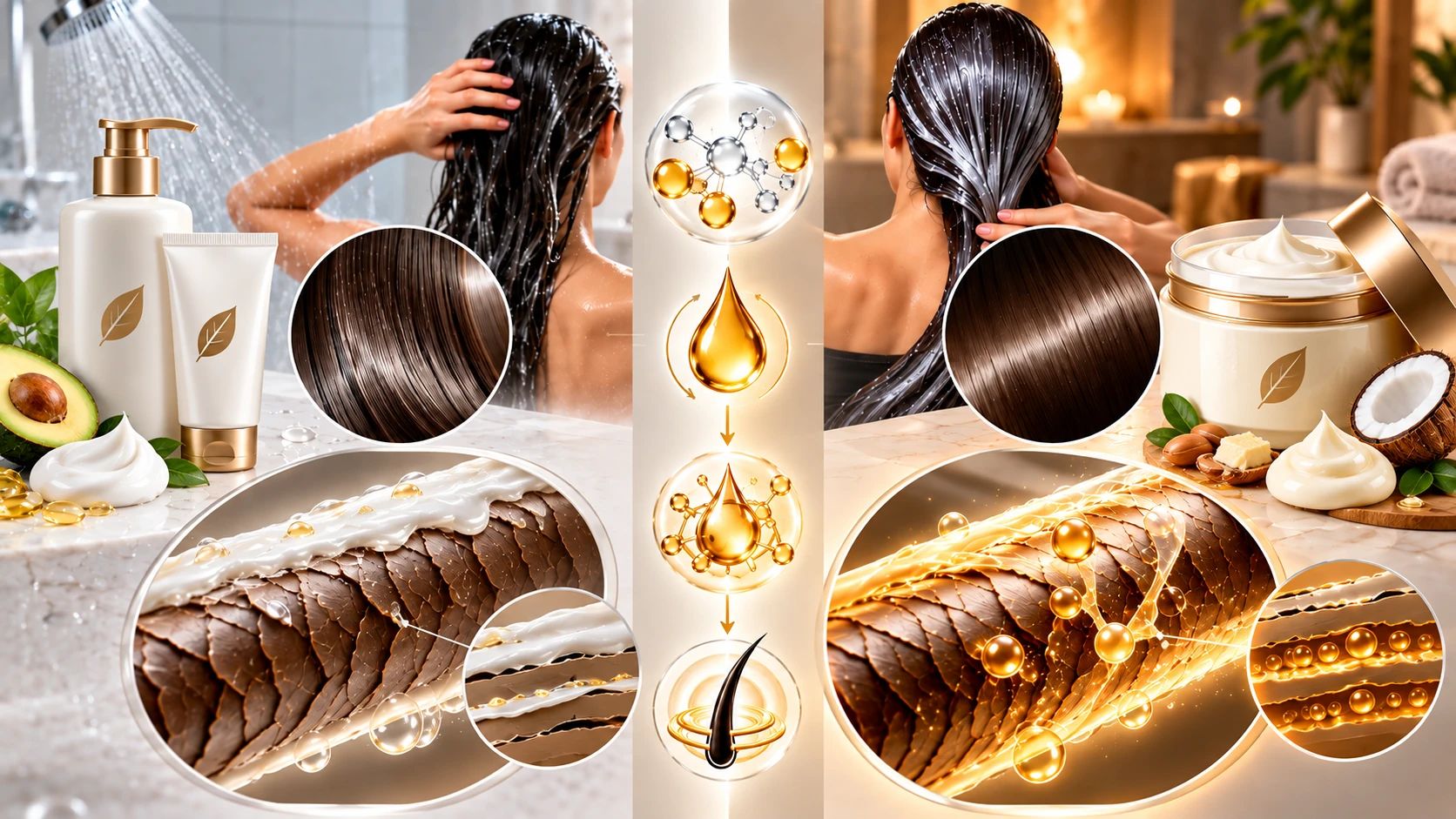 Scientific comparison of routine hair conditioner and intensive hair-mask treatment for personalised hair-fibre care