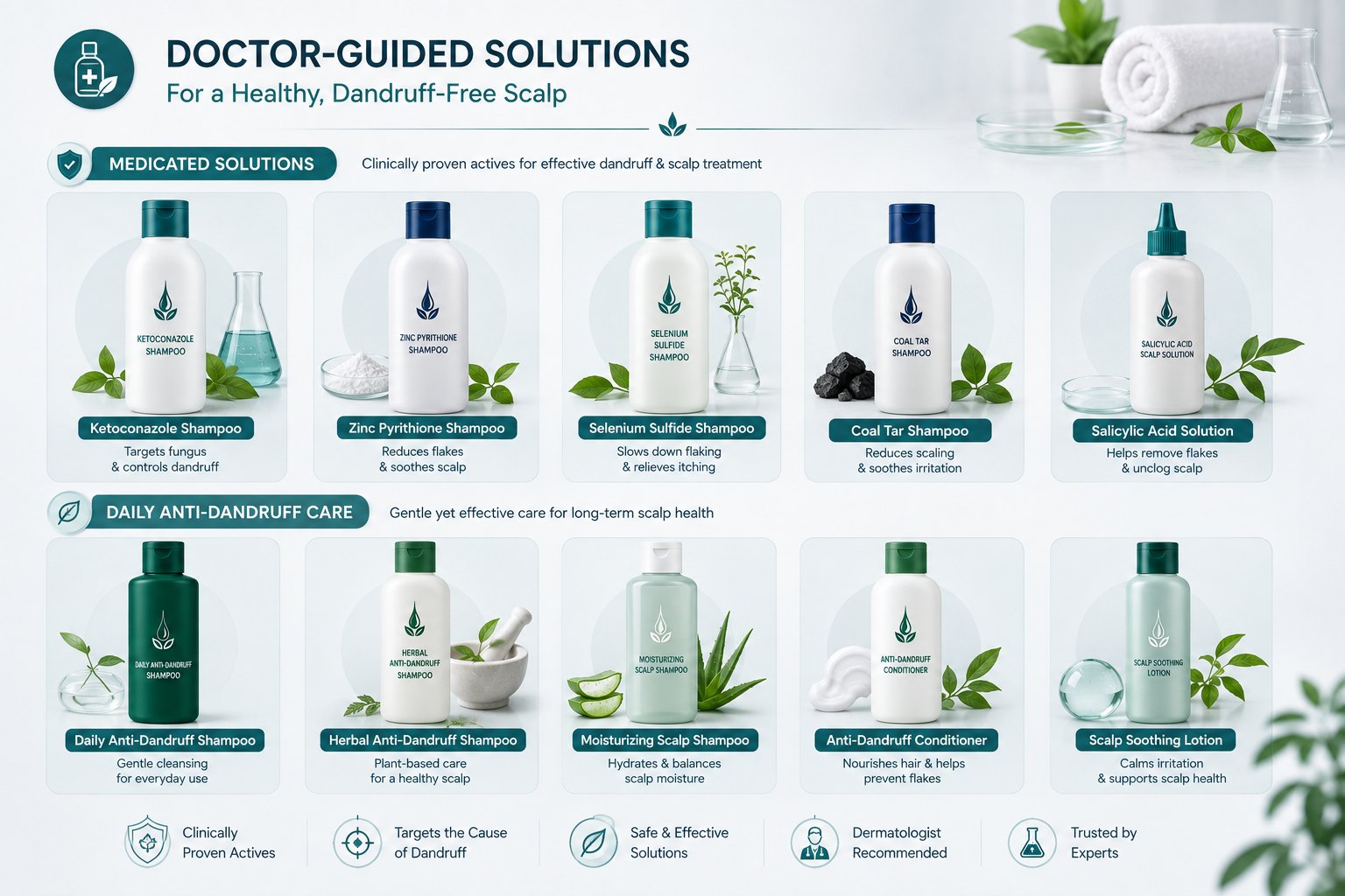 Ketoconazole and medicated anti-dandruff shampoo product categories