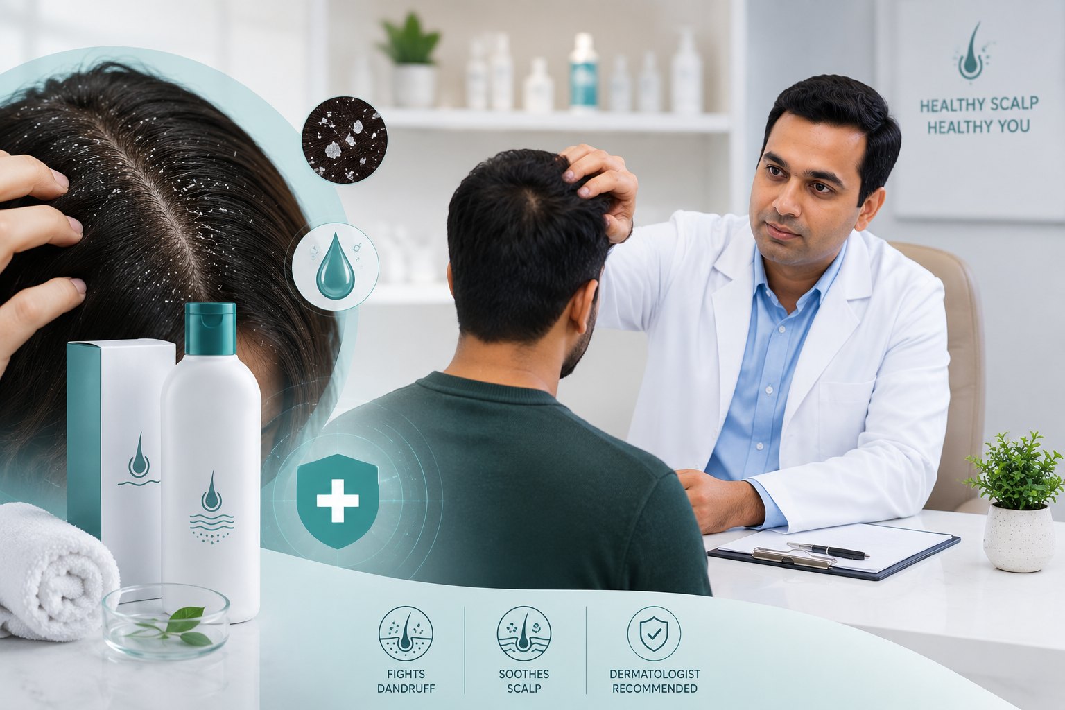 Ketoconazole shampoo for dandruff with dermatologist scalp guidance