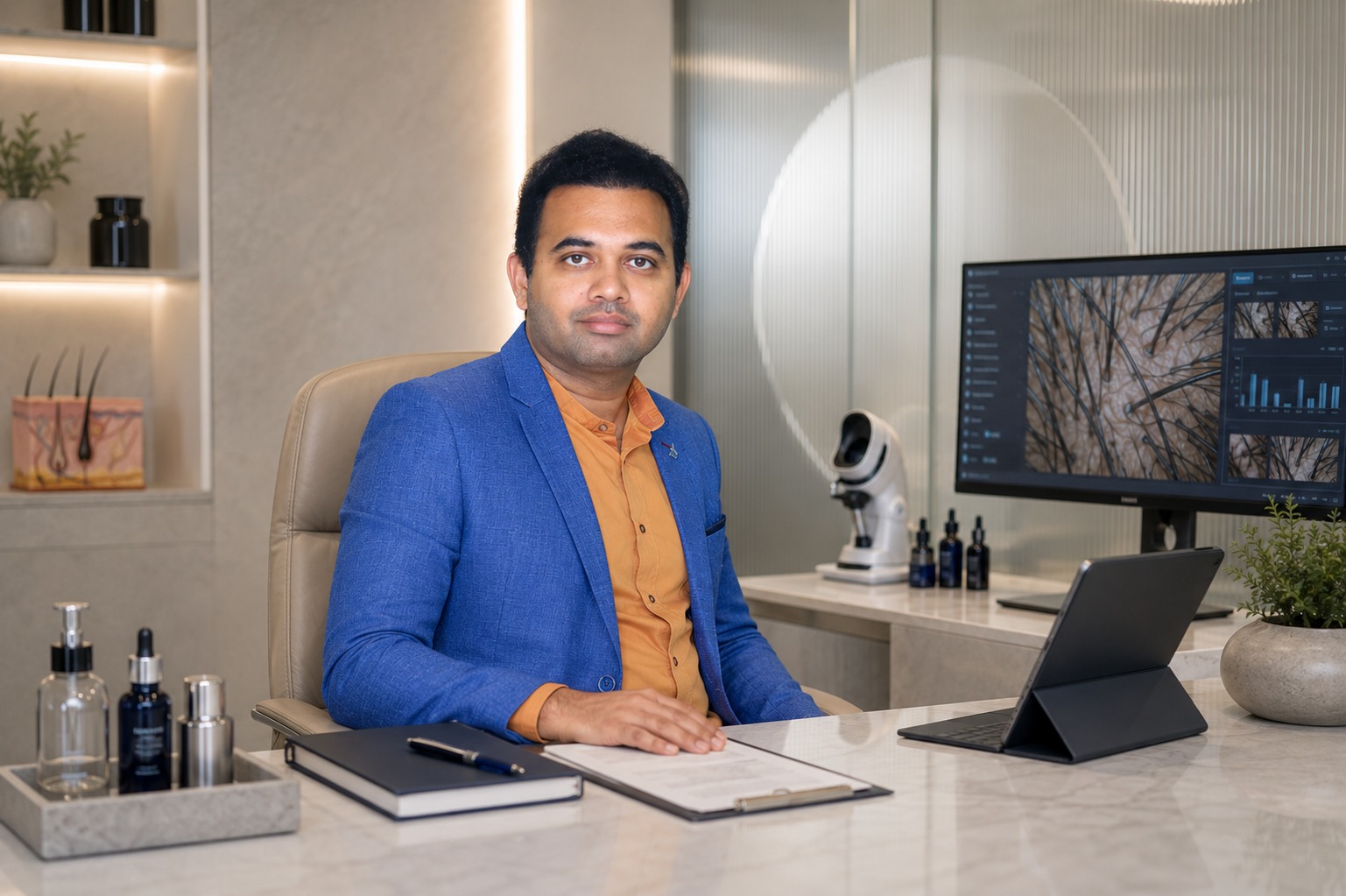 Dr. Amit Agarkar reviewing the aloe vera shampoo dry-scalp guide