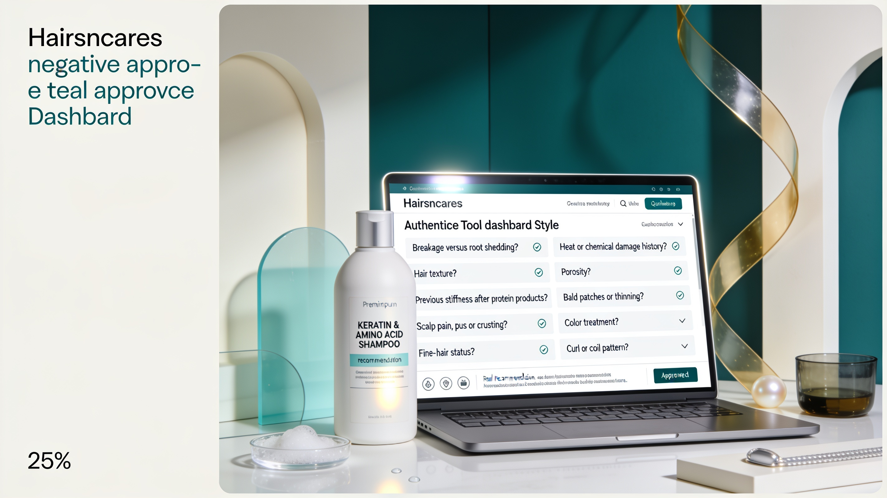 AI Hair Test dashboard assessing keratin shampoo and protein-overload suitability