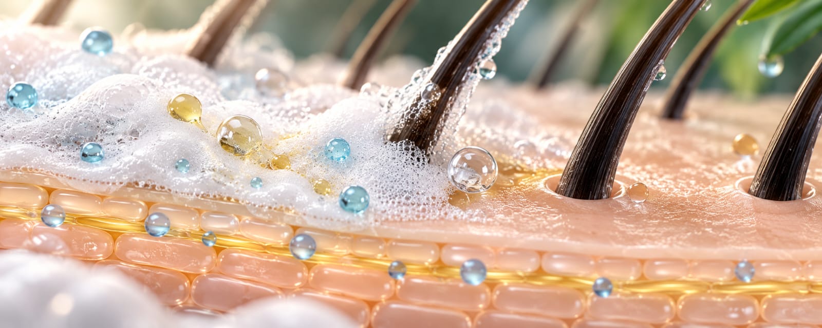 Niacinamide shampoo gently cleansing oil while preserving the scalp barrier