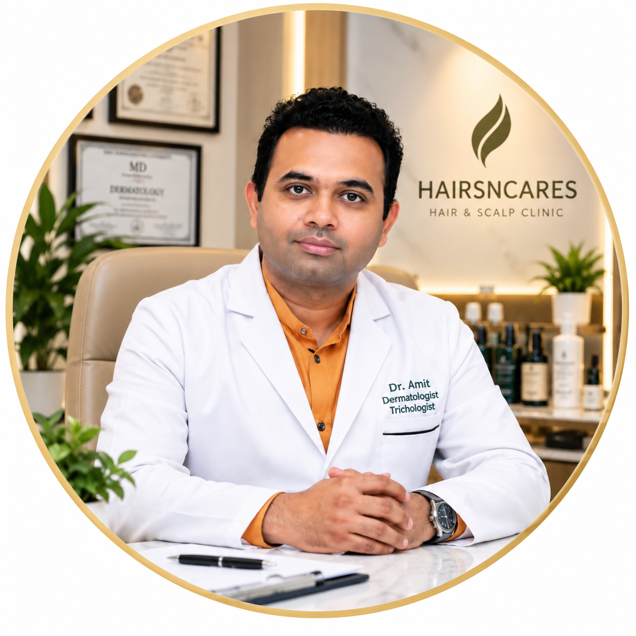 Dr. Amit Agarkar reviewing the piroctone olamine shampoo scalp guide