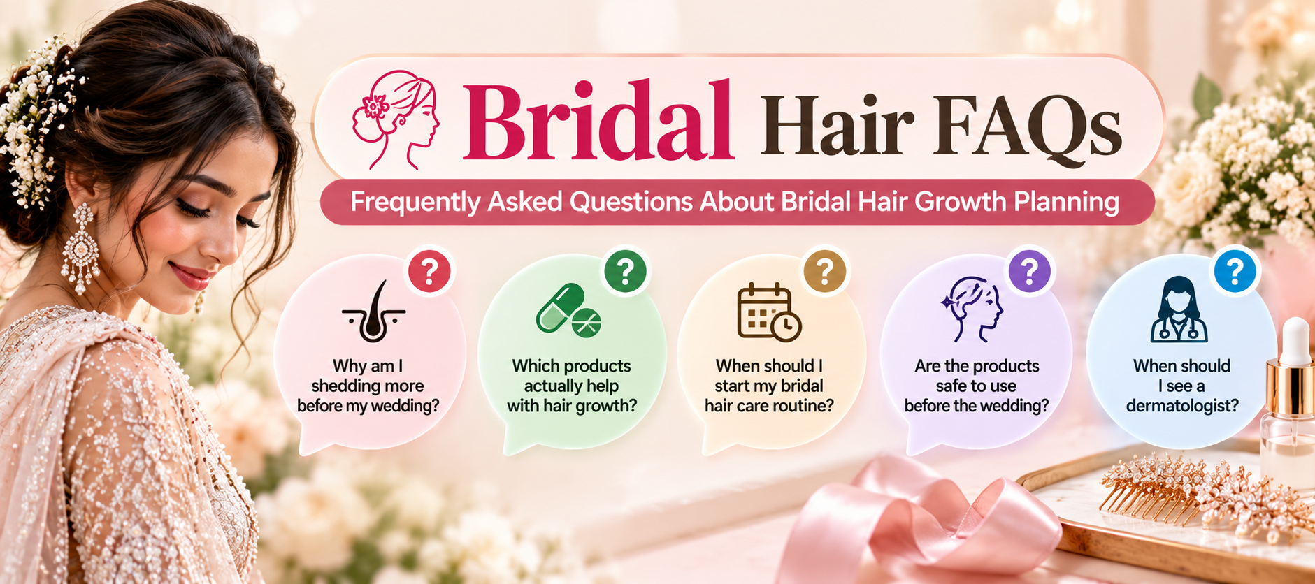 Frequently asked questions about bridal hair growth planning
