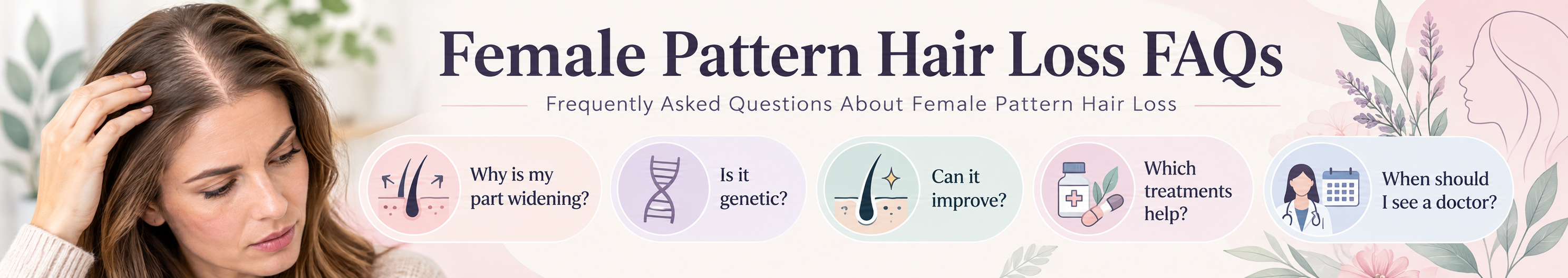 Frequently asked questions about female pattern hair loss