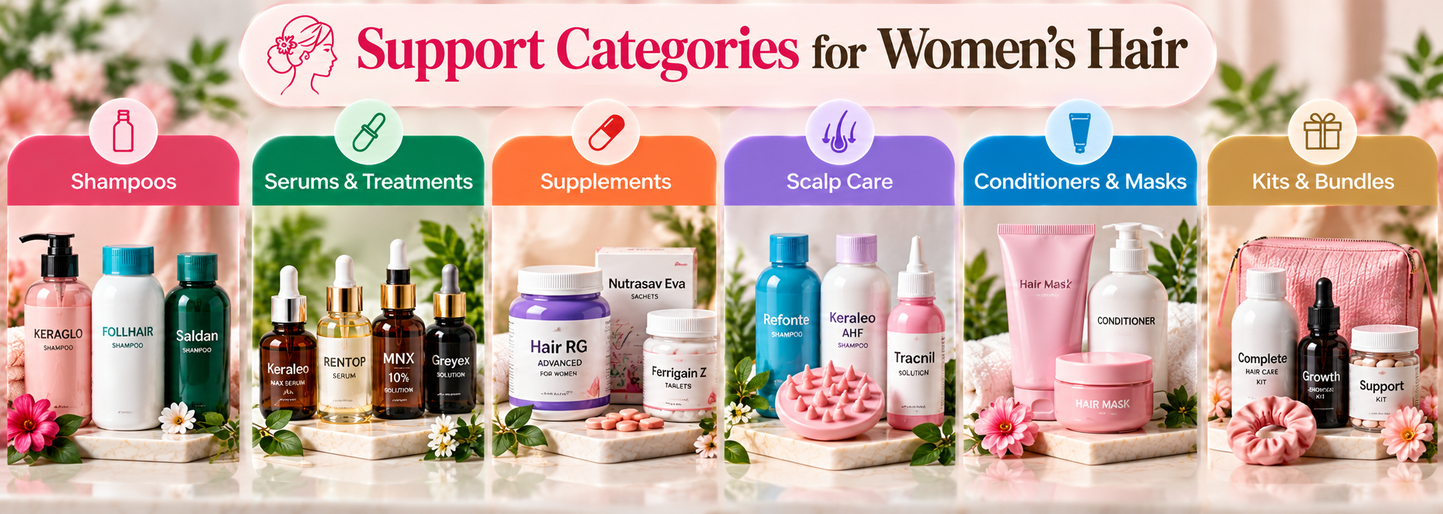 Support categories — shelf overview