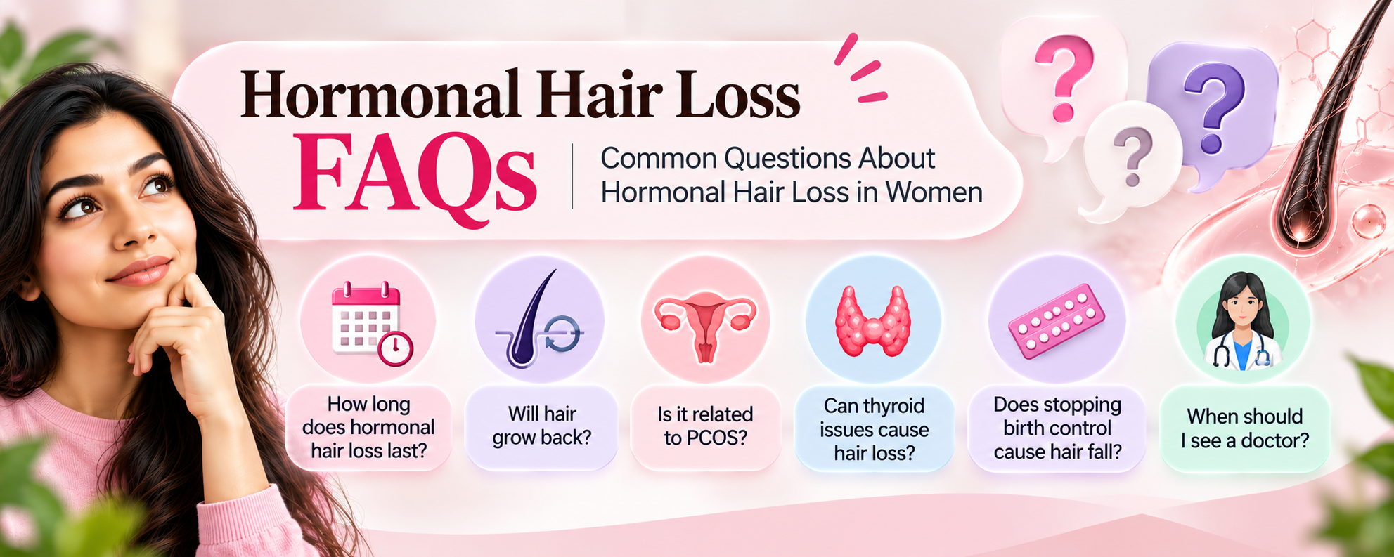 Frequently asked questions about hormonal hair loss in women