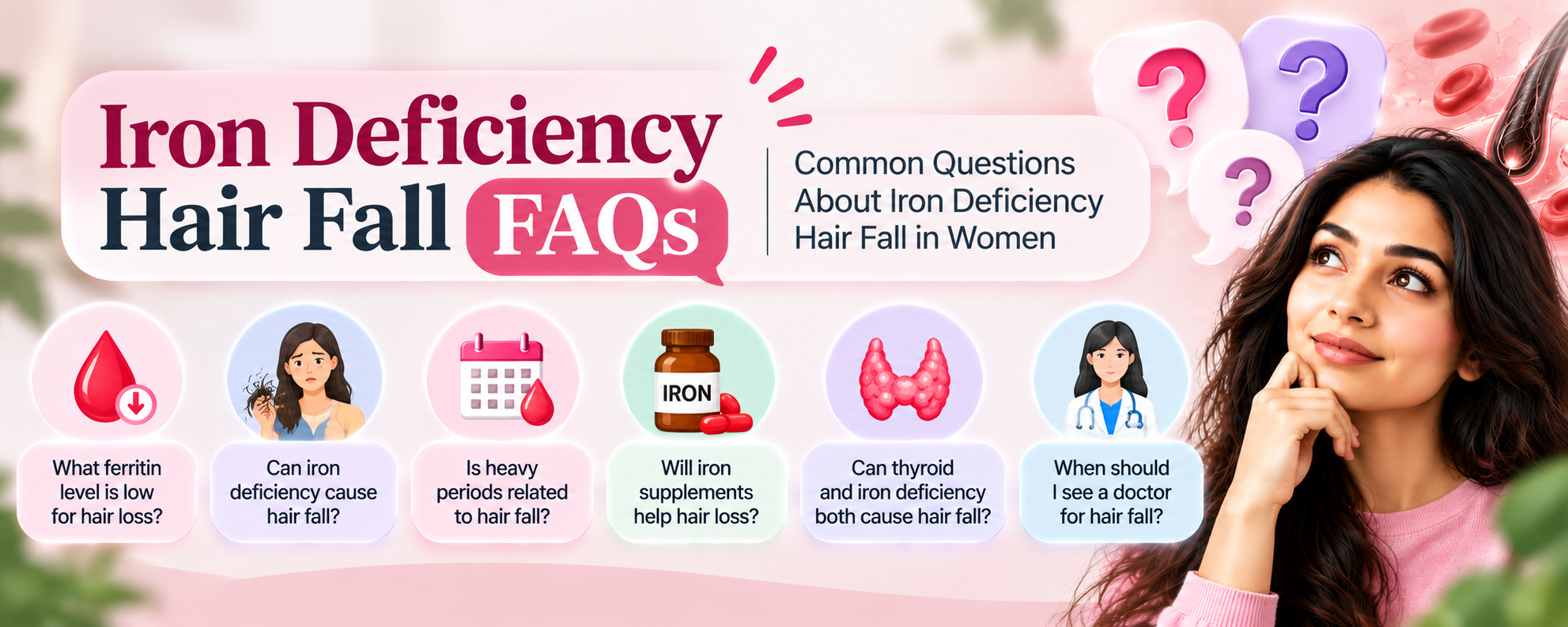 Frequently asked questions about iron deficiency hair fall in women